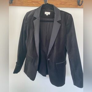 Loft Black Velvet Blazer